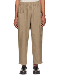 South2 West8 Tan Polyester Trousers