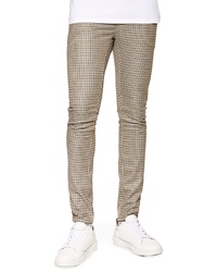 Topman Skinny Fit Puppytooth Stretch Trousers
