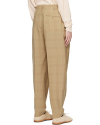 Lemaire Brown Pleated Trousers