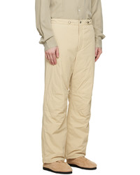 Auralee Beige Biodegradable Nylon Over Trousers