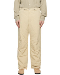 Auralee Beige Biodegradable Nylon Over Trousers