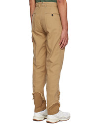 Incotex Red x FACETASM Beige Frayed Trousers