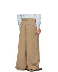 Lemaire Beige Large Military Trousers