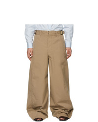 Lemaire Beige Large Military Trousers