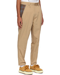 Undercover Beige Paneled Trousers