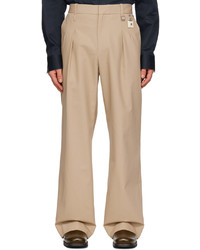 Wooyoungmi Beige Pleated Trousers