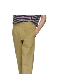 Noah NYC Beige Single Pleat Chino Trousers