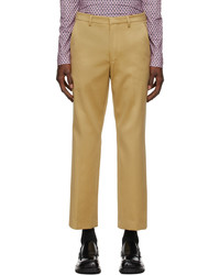 Dries Van Noten Beige Straight Leg Trousers