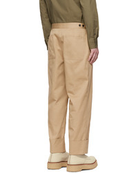 Solid Homme Beige Tapered Trousers