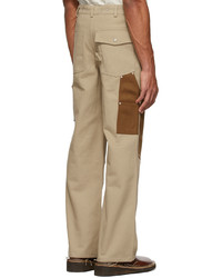 Andersson Bell Beige Wide Leg Carpenter Trousers