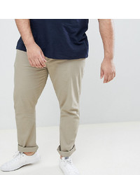 BadRhino Big Straight Fit Chino Trousers With Stretch In Stone