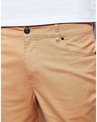 Asos Brand Skinny Pants In Soft Tan