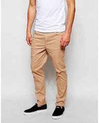 Asos Brand Skinny Pants In Soft Tan