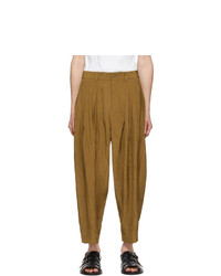 Hed Mayner Brown 24 Pleat Trousers