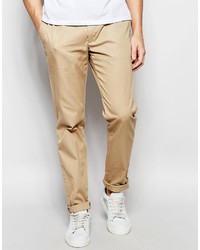 Lacoste Chinos In Tan Slim Fit