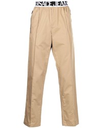 VERSACE JEANS COUTURE Logo Waistband Straight Leg Chinos