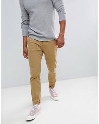 Pier One Slim Fit Chinos In Tan