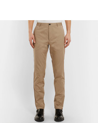Burberry Slim Fit Grosgrain Trimmed Cotton Twill Chinos