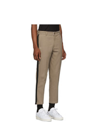 Dickies Construct Ssense Taupe And Black Tapered Strip Trousers