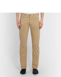 Canali Stretch Cotton Twill Trousers