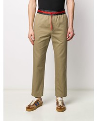 Gucci Stripe Detail Cropped Chinos