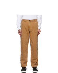 Stussy Tan Canvas Washed Work Pants