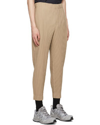 Homme Plissé Issey Miyake Tan Monthly Color April Trousers