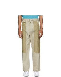 Nicholas Daley Tan Panelled Pullcord Trousers