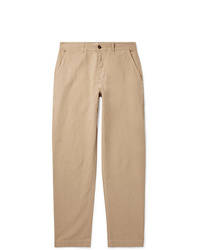 Universal Works Tapered Linen And Cotton Blend Trousers
