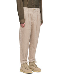 Izzue Beige Pleated Trousers
