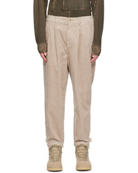 Izzue Beige Pleated Trousers