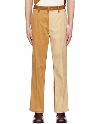 Marni Brown Tan Carhartt Wip Edition Color Block Trousers