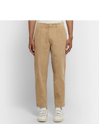 Folk Signal Tapered Pleated Cotton Corduroy Trousers