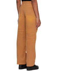 We11done Tan Wide Leg Trousers