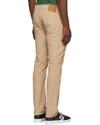 Levi's Beige Corduroy 511 Slim Fit Trousers