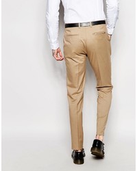 Asos Brand Skinny Suit Pants In Camel