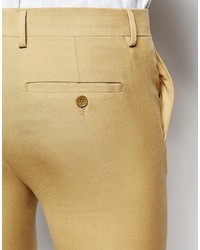 Asos Brand Wedding Super Skinny Suit Pants In Camel