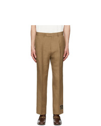 Gucci Brown Linen Trousers
