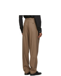 Lemaire Brown Pleats Trousers