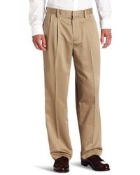 Dockers Never Iron Essential Khaki D4 Relaxed Fit Pleated Cuffed Pant