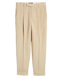 ASOS DESIGN Oversize Tapered Trousers In Stone At Nordstrom