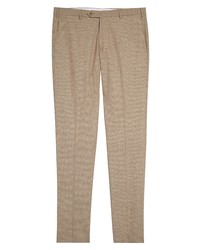 Zanella Parker Wool Blend Trousers In Tan At Nordstrom