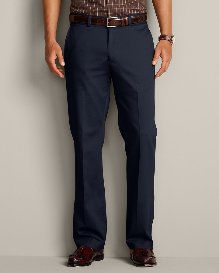 Eddie Bauer Performance Dress Flat Front Khaki Pants Classic Fit, $80 ...