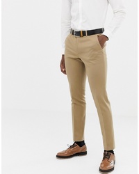ASOS DESIGN Skinny Suit Trouser In Camel Micro Texture