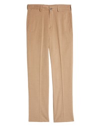 Berle Stretch Brushed Twill Pants In Tan At Nordstrom