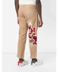 Gucci Embroidered Dragon Chinos