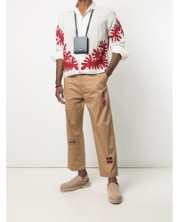 Adish Embroidered Motif Chino Trousers