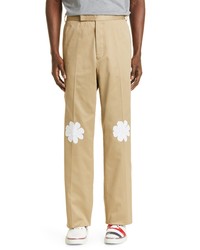 Thom Browne Unconstructed Daisy Patch Chinos In Khaki At Nordstrom