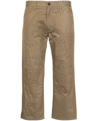 Khaki Embroidered Jeans