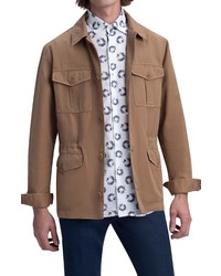 Bugatchi Unconstructed Cotton Linen Jacket In Caramel At Nordstrom
